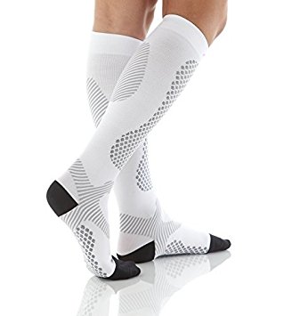 Compression Socks for Men & Woman - Mojo Power Performance & Recovery.White Size Large A603WH3
