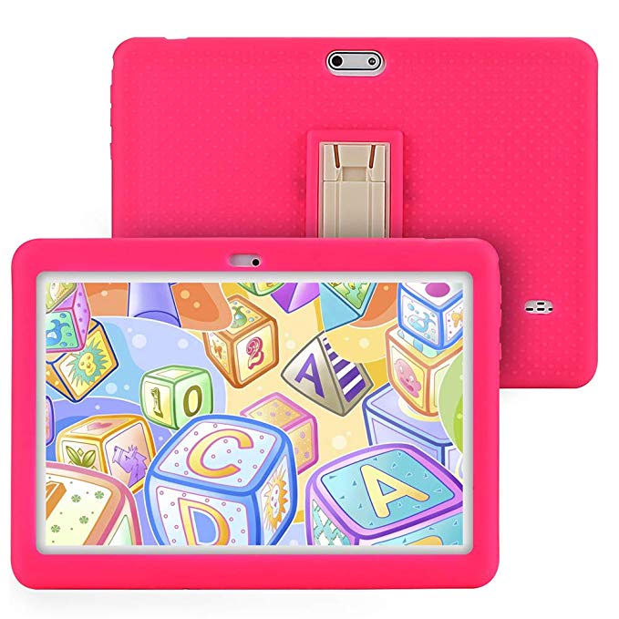 Tagital T10K Kids Tablet 10.1 inch Display, Kids Mode Pre-Installed, with WiFi, Bluetooth and Games, Quad Core Processor, 1280x800 IPS HD Display (Pink)