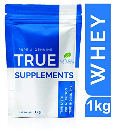 True Supplements Pure Whey Protein Concentrate (Unflavoured) l 33 Servings l 1kg