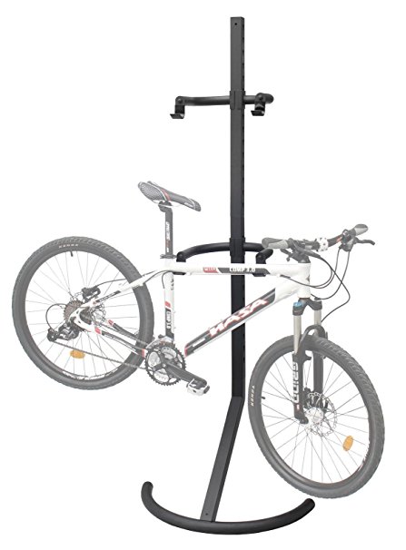 2 Bike Bicycle Storage Floor Garage Parking Rack Stand leans Against Wall