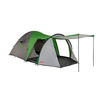 Coleman Tent Cortes 5 Plus, 5 man Dome tent with porch, 5 person Family Camping Tent, 100% waterproof Tunnel Tent with sewn in groundsheet, 1 large bedroom & 1 large storage area