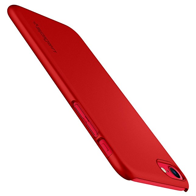 Spigen Thin Fit iPhone 7 Case with Premium Matte Finish Coating for iPhone 7 (2016) - Red