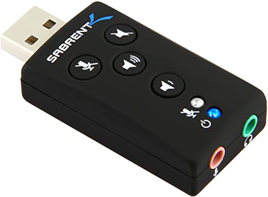 Sabrent Usb 2.0 Virtual External 7.1 Surround Sound Adapter - 7.1 Sound Channels - External - Usb 2