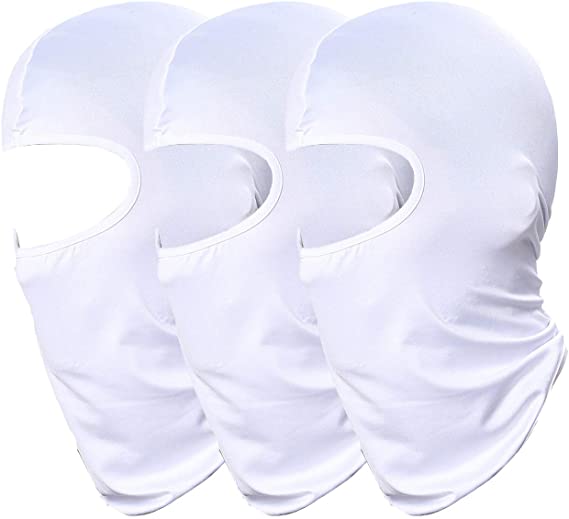Pack of 3 Outdoor Sport Motorcycle Hat White Ski Mask Camouflage Airsoft Masks Sun Balaclava Cap