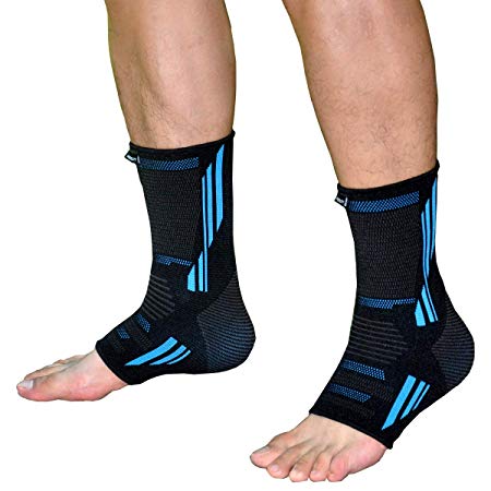 Ankle Support Brace – Plantar Fasciitis Compression Sleeve For Women & Men – Breathable Compression Wrap Support To Ease Swelling, Heel Spur, Joint Pain, Achilles Tendonitis – For Running, Football