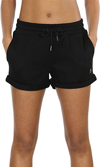 icyzone Workout Lounge Shorts for Women - Athletic Running Jogging Cotton Sweat Shorts