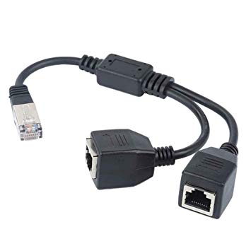 RJ45 Ethernet Splitter Cable, Worice RJ45 1 Male to 2 X Female Port LAN Ethernet Network Splitter Adapter Cable Suitable Super Cat5, Cat5e, Cat6, Cat7