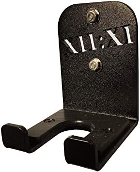 XII:XI Fitness Barbell Storage, Single Olympic Wall Mount Barbell Holder, Vertical Hanging Barbell Rack, Protective UHMW Plastic, Made from American Steel