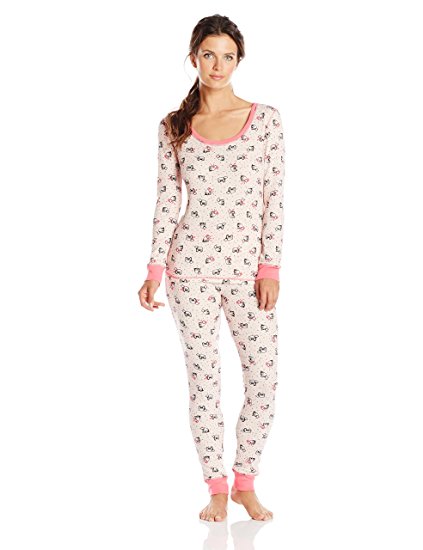 St. Eve Women's Thermal Pajama Set, Bear, Large