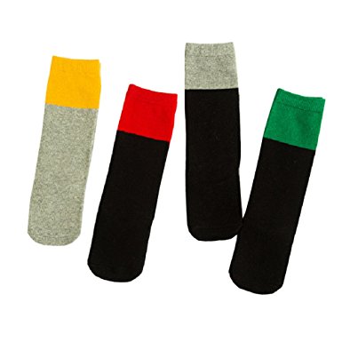 Qteland Stripes Color Matching Unisex-baby Knee High Socks Tube socks for Kids