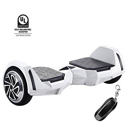 Spadger Self Balancing Scooter UL2272 Certified Electric Hoverboard with Bluetooth (White)