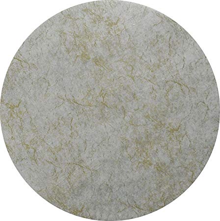 Fitted Vinyl Tablecloth Round - Fits 44 to 48 inch Tables (Alabaster Gold)