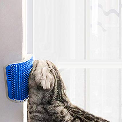 SSRIVER Pet Grooming Glove Hair Remover Brush Gentle Deshedding Efficient Pet Mitt Pet massage gloves Left & Right Hand Draw for Dogs Cats Horses with Long or Short Fur(Blue,1Pair) (Blue)