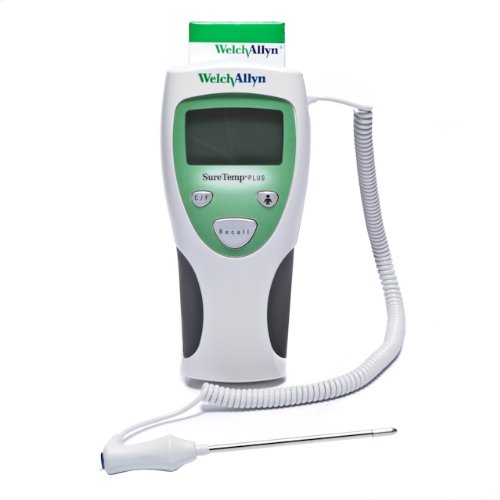 Welch Allyn 01690-200 SureTemp Plus 690 Electronic Thermometer, 4' Cord and Oral Probe with Probe Well
