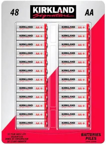 Kirkland Signature Alkaline AA Plus Batteries, 48 Count