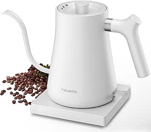 Fabuletta Gooseneck Electric Water Kettle, 3 Minutes Quick Heating, 1200W Pour Over Kettle for Coffee & Tea, Precise Water Flow Control Hot Water Boiler, 100% Stainless Steel Kettle Water Boiler,1L