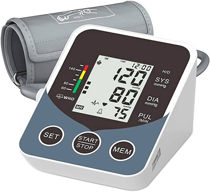 Inmorven Blood Pressure Monitor Kit for Upper Arm, Accurate Automatic Digital BP Machine & Pulse Rate Monitoring Meter, with Cuff 8.5''-16.5'',Tubing and Device Bag,2×99 Sets Memory for Home Use