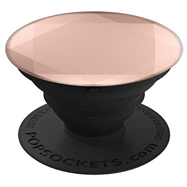 PopSockets Wireless Stand for Smartphones & Tablets - Rose Gold Metallic Diamond Bk