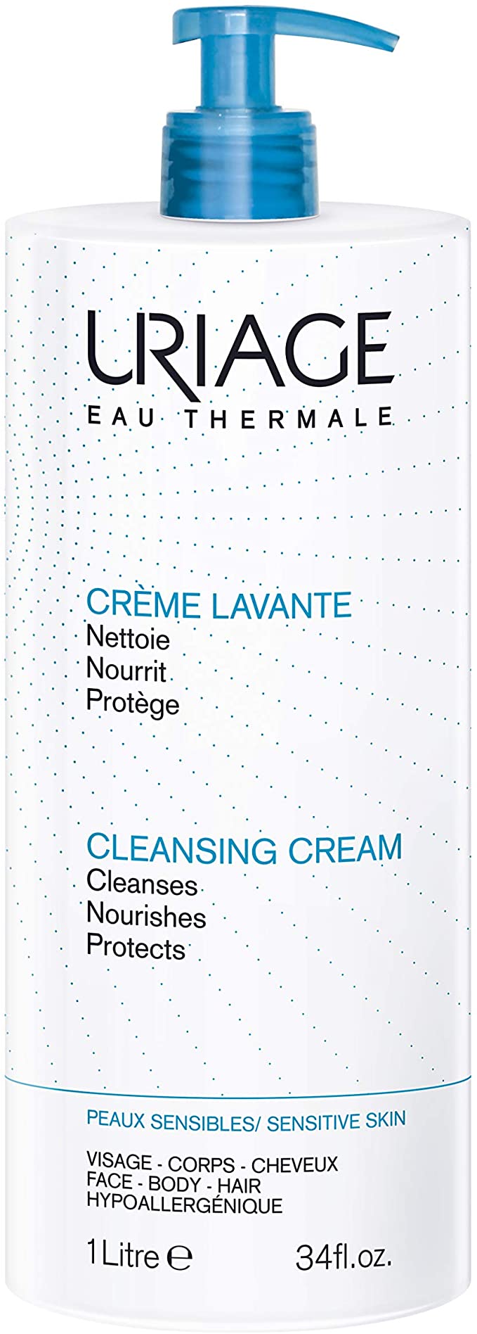 Uriage Cleansing Cream Without Soap For Face And Body Hair Bottle 1l