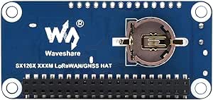 Waveshare SX1262 LoRaWAN Node Module Expansion Board, Compatible with Raspberry Pi 5/4B/3B/Zero/Zero W/Zero 2W/Pico/Pico W/Pico WH, with Magnetic CB Antenna-868/915M, with GNSS Function