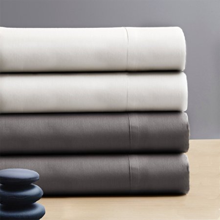 Bamboo Tranquility Supreme Quality Bamboo Sheet Set 100% Viscose Rayon - Hypoallergenic Bed Sheets (Full, Grey)
