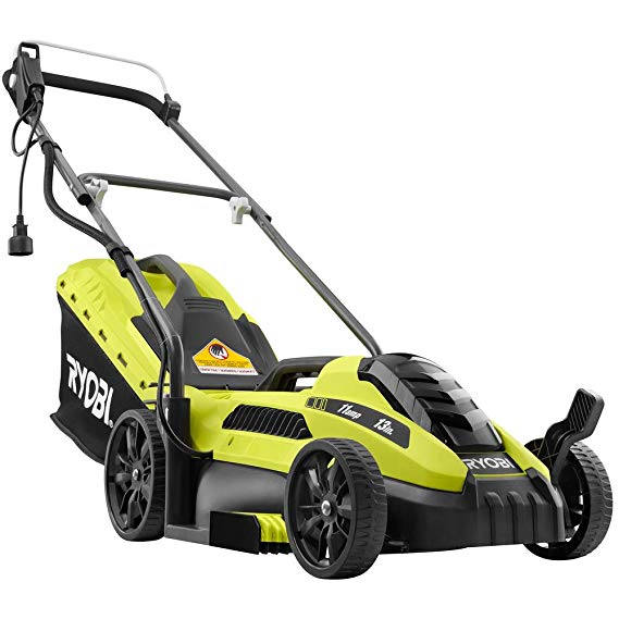 Ryobi 13 in. 11 Amp Corded Electric Walk Behind Push Mower, Maintenance Free with No Gas, Oil, Filters or Spark Plugs