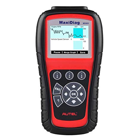 Autel MD805 OBD2 Scanner Car Code Reader Full System Diagnostic-Tool Support OLS/EPB/Transmission/Airbag  CAN OBDII Better Than MD802 Update Online