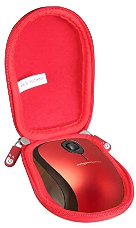 Hermitshell Travel Case for AmazonBasics Wireless Mouse Nano Receiver MGR0975 (Red)