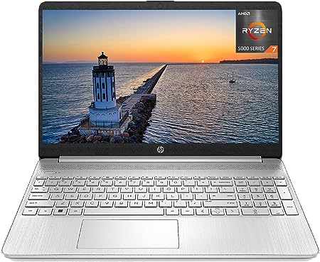 HP 2023 Newest 15.6" Laptop Computer, AMD Ryzen 7 5700U(Beats i7-1265U), 16GB RAM, 1TB SSD, HD Micro-Edge Display, 10H of Use, Full-Size KB, WiFi 6, Bluetooth, Windows 11 Home, Bundle with JAWFOAL