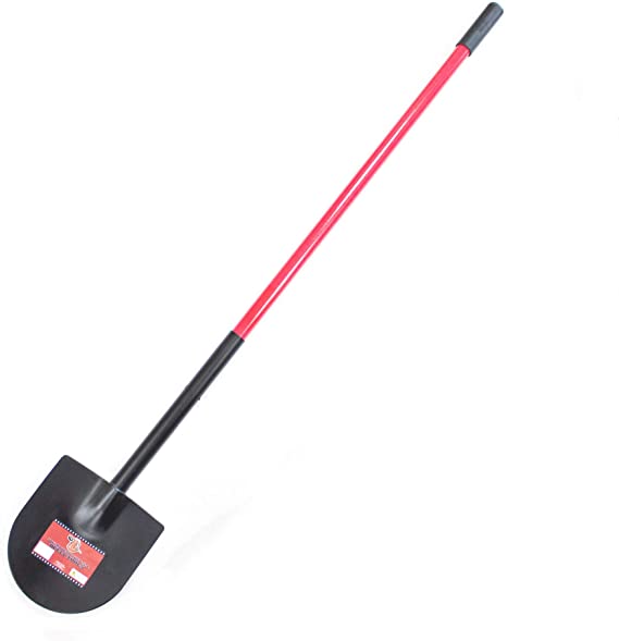 Bully Tools 92702 Weighted Caprock/Pony Shovel with Fiberglass Long Handle