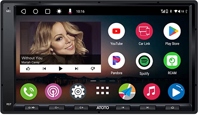 ATOTO A6 PF Double-DIN Car Stereo Compatible with Apple CarPlay & Android Auto, 7 Inch Android in-Dash Car Navigation, Dual BT, WiFi/BT/USB Tethering Internet, HD LRV,2G 32GB, A6G2A7PF