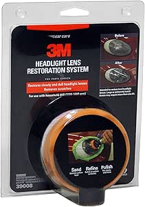 3M 39073 Headlight Lens Restoration Kit to Restore Dull/Faded/Discoloured Headlights