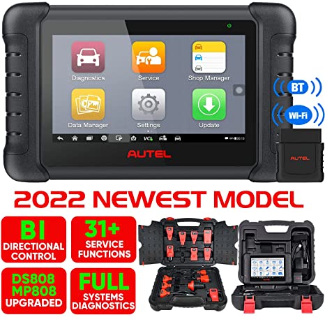 Autel Scanner MaxiPRO MP808BT Pro Diagnostic Tool, 2022 Newest Model of MS906 MP808 DS808, Bi-Directional Control, OE All System Diagnosis, 30  Services, Brake Bleeding, Key Coding, EPB, BMS, DFP, SRS