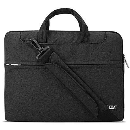 ACECOAT 13.3" Laptop Shoulder Messenger Bag Carrying Sleeve Case Briefcase Handbag for 13, 13.3 Inch MacBook Air / MacBook Pro / 12.9 Inch iPad Pro / Notebook/ Netbook Computer / Ultrabook - Black