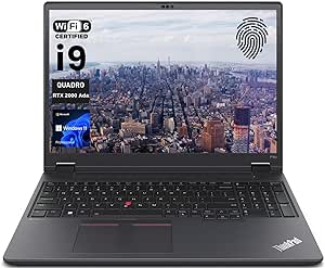 Lenovo ThinkPad P16v 16" FHD  Business Laptop, i9-13900H, Quadro RTX 2000 Ada, 64GB DDR5 RAM, 4TB SSD, FP Reader, Backlit KB, SD Card Reader, IR Camera, 1 Yr Warranty, Wi-Fi 6, Windows 11 Pro, Black