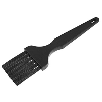 Black 4 x 4cm Plastic Flat Handle Anti Static ESD Brush