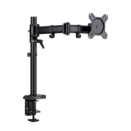 Lumsing Single Arm LCD LED Monitor Desk Mount Bracket Stand for 13"-27" Screens VESA 75x75mm 100x100mm with C-Clamp / Grommet Base