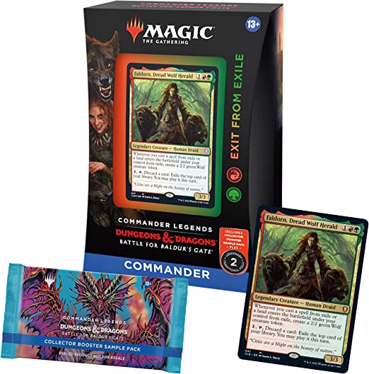 Magic: The Gathering Commander Legends: Battle for Baldur’s Gate Commander Deck – Exit from Exile   Collector Booster Sample Pack