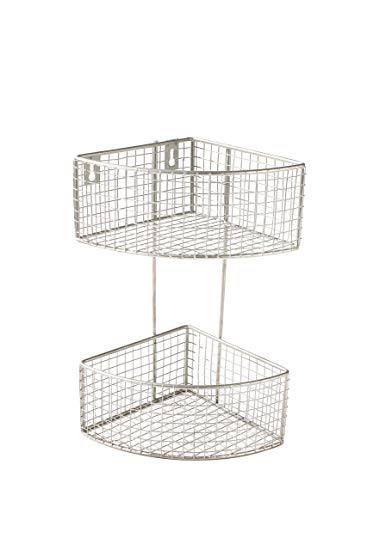 Spectrum Diversified 2-Tier Corner Basket, Satin Nickel