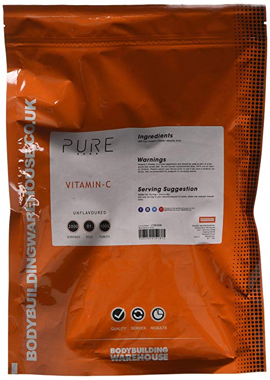 Bodybuilding Warehouse 1 kg Pure Vitamin C Powder
