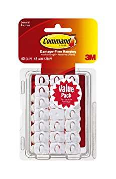 Command Decorating Clips, White, 40-Clips (17026-40ES)