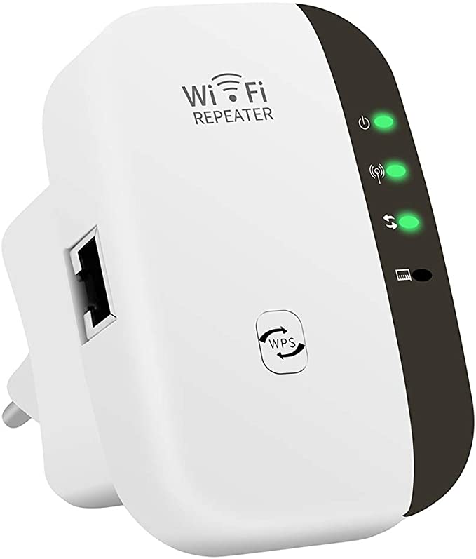 TOMOT Wifi Booster, 300Mbps Wi-Fi Range Extender Coverage up to 600 sq.ft Support AP/Repeater Mode and WPS Function, WiFi Repeater with Ethernet Port and UK Plug