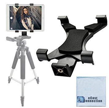 Tablet Tripod Mount (Universal) for Apple iPad, iPad Air, iPad Mini, Most Other Tablets & Large Phones   an eCostConnection Microfiber Cloth