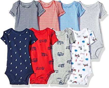 Carter's Baby Boys' 8-Pack Short-Sleeve Bodysuits