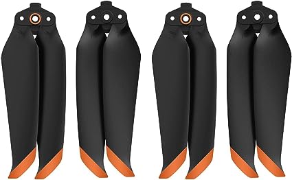 2 Pairs of 7238F Low-Noise Propellers Quiet Props Blades for DJI Mavic Air 2 /2s (Orange)