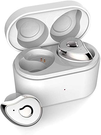 Wireless Earbuds,Bluetooth 5.0 Headphones Wireless Earbuds Headphones 3D Stereo Sound Earphones Bluetooth Wireless with Mic for Travel/Work/Music Auto Paring Technology Se6 (Silver White)
