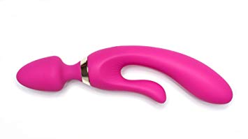 3 in 1 Dildo Vibrator G Spot Rabbit for Clitoris Stimulation with Anal Plug, REKINK Waterproof Dildo Vibrator Clit Stimulator with 9 Vibration Modes Quiet Dual Motor for Women Rechargeable