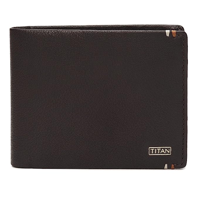 Titan Brown Bifold Leather RFID Protected Wallet for Men