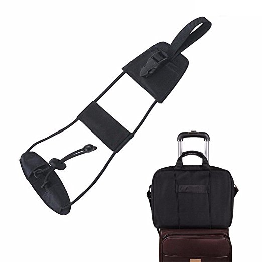 Bag Bungee, Xiaosan Adjustable Belt Add A Bag Strap Carry On Bungee Travel for Travel Luggage Suitcase (Black)