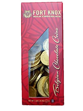 Premium Belgian Gold Chocolate Coins, Boxed - 1lb